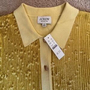 J Crew Collection Spring 2024 NWT Sequin Cropped Top Sz XL